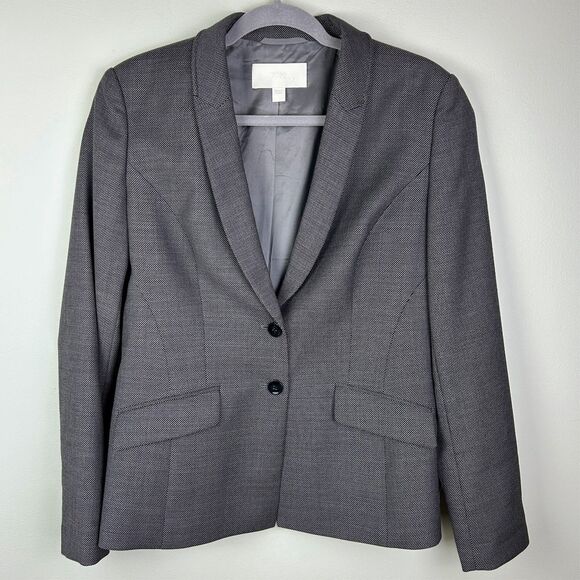 Hugo Boss Jewona Suit Charcoal Grey Women's Wool Blend Set Blazer 8 Pants 10 EUC - Picture 3 of 16